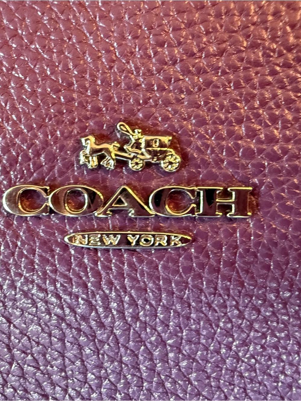 Coach Pebbled Leather Shoulder Bag in Purple - Picture 3 of 5